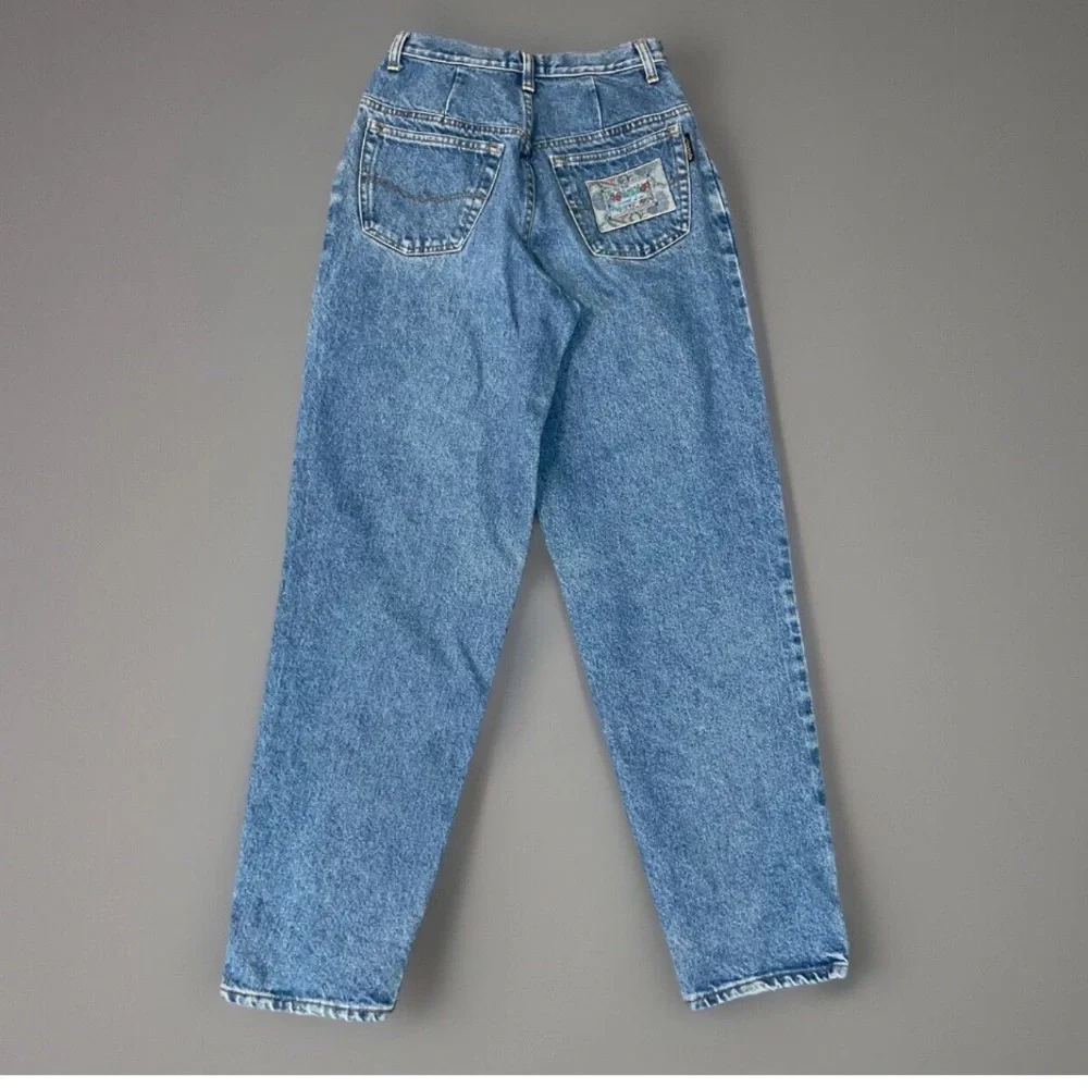 Vintage Mom Jeans Tapered Pleated  Hi Waist size 26 x 31 TRUE Vtg - Picture 2 of 9